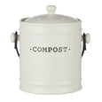 Darley Stoneware Compost Bin 3.5L in cream speckle finish with ventilated lid and carry handle