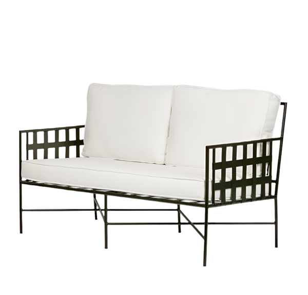 Davenport Iron Outdoor Lounge Black/White