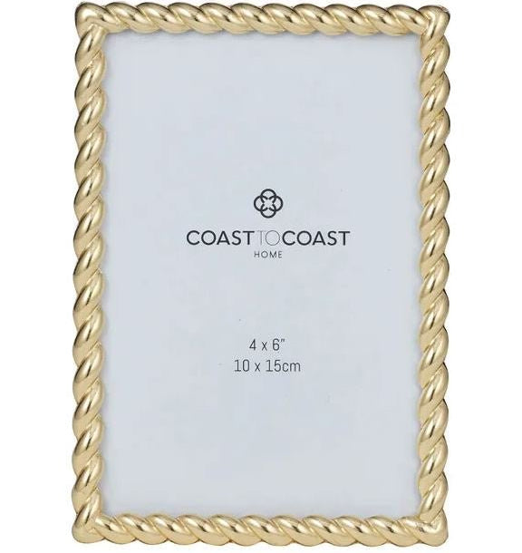 Demeter Metal Photo Frame Gold 4x6" - Hamptons Style