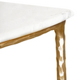 Marble Demilune Table Brass