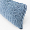 Crochet Blue Lumbar Cushion