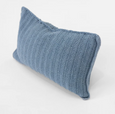 Crochet Blue Lumbar Cushion