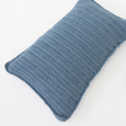 Crochet Blue Lumbar Cushion