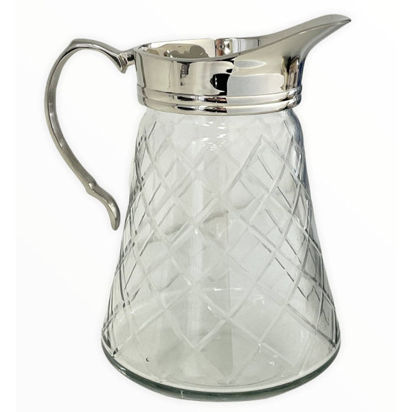 Diamond Cut Glass Water Jug 925ml with product details visible