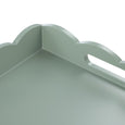 Close-up detail of scalloped edge on Dolly Rectangular Tray Large Sage