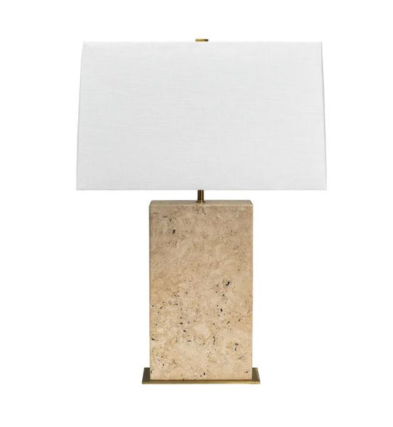 Dominique Travertine Table Lamp