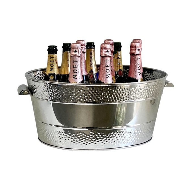 Dotted Border Stainless Steel Champagne Bucket 46cm with product details visible