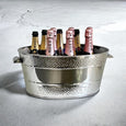 Dotted Border Stainless Steel Champagne Bucket 46cm in a styled entertaining setting