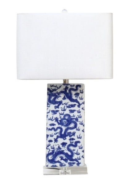 Dragon Blue & White Lamp