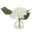 Hydrangea in Clear Vase White