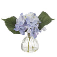 Hydrangea in Clear Vase Blue