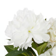 Hydrangea Peony Mix in Clear Glass Vase White 47cm