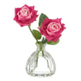 Mimi Rose-Clear Glass Vase Dark Pink