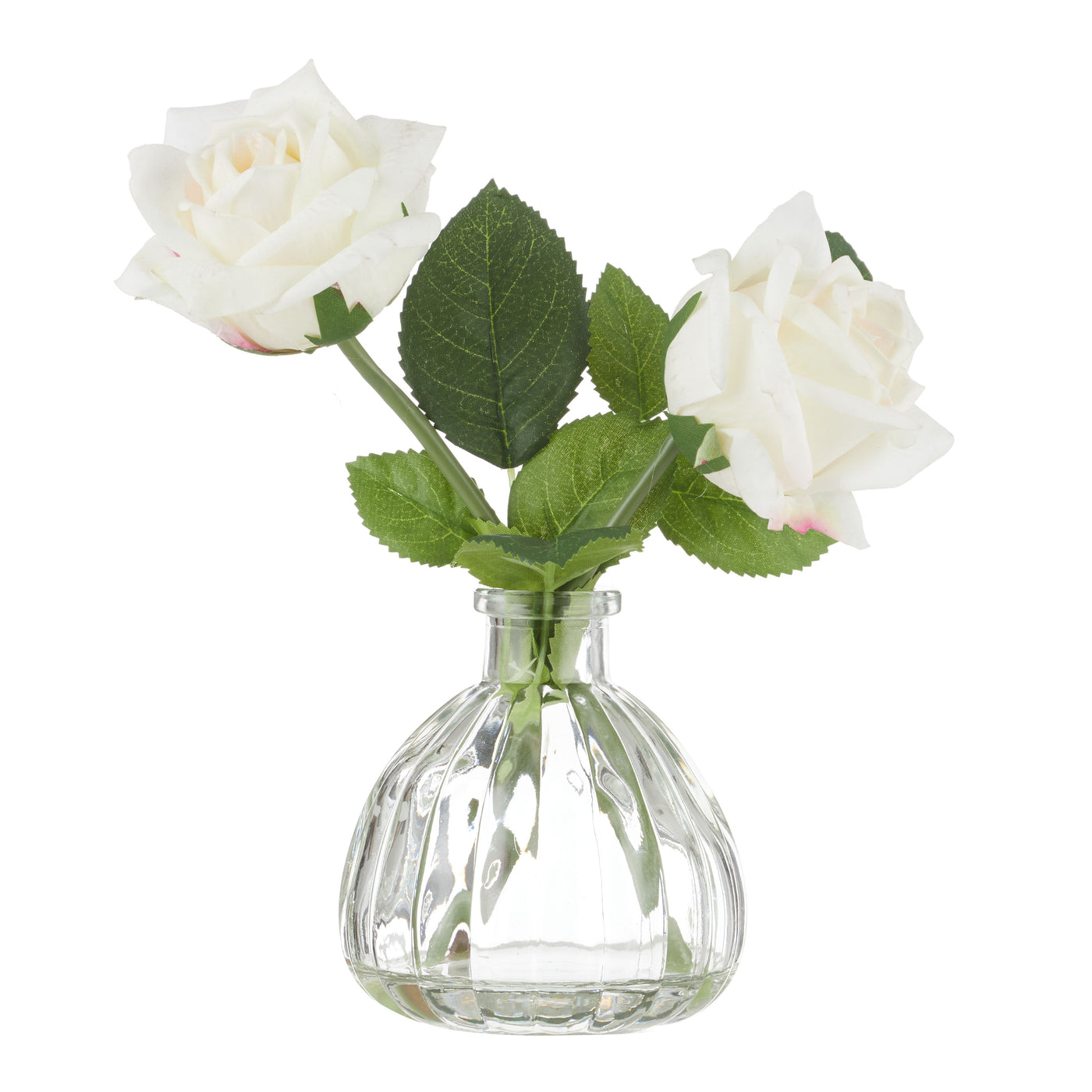 Mimi Rose-Clear Glass Vase Light Pink