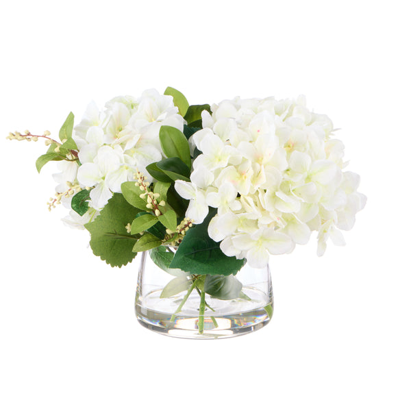 Hydrangea Nite Berry in Classic Bowl White