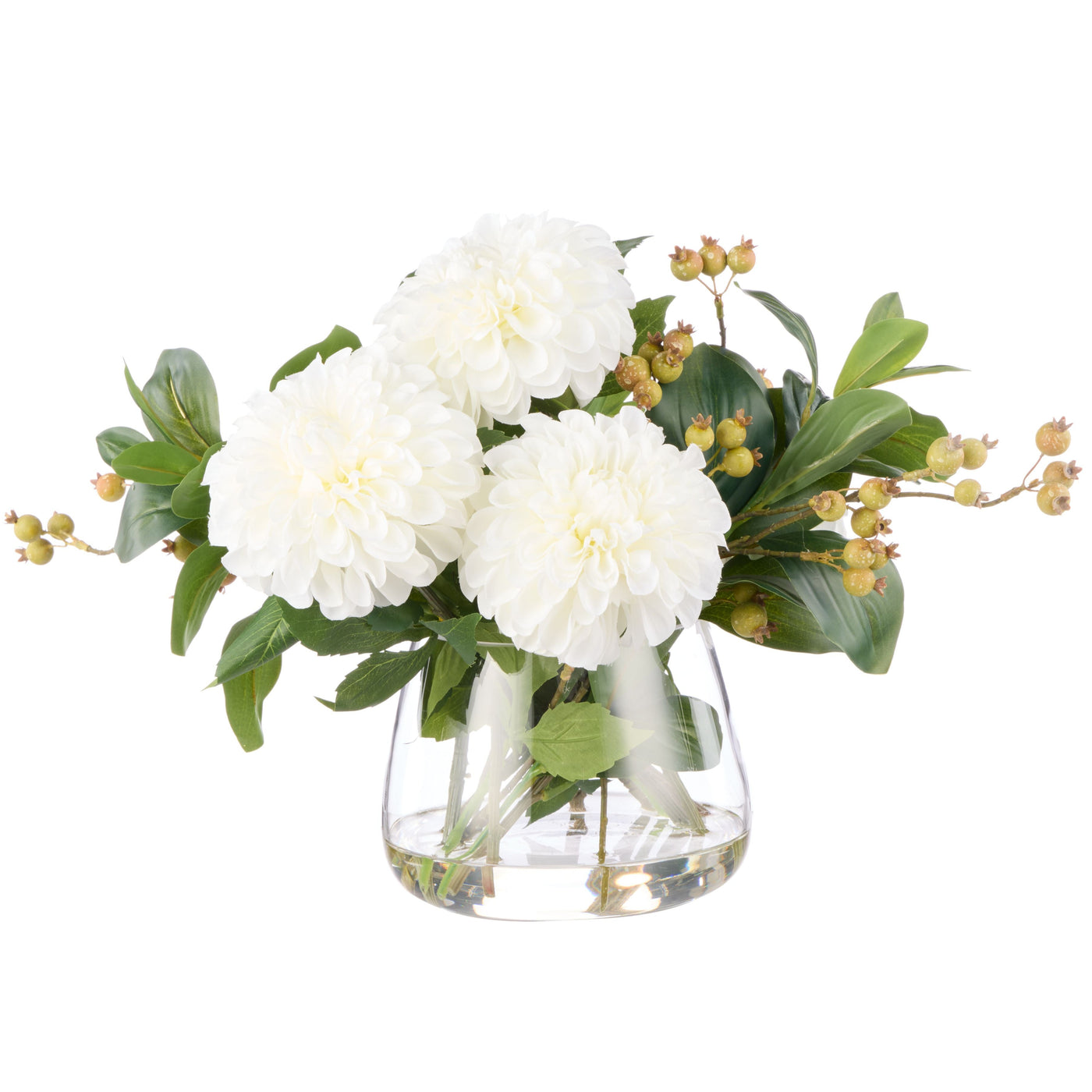 Chrysanthemum Berry in Bowl White