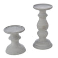 Cement Pedestal Candle Holder Grey 10.5cm