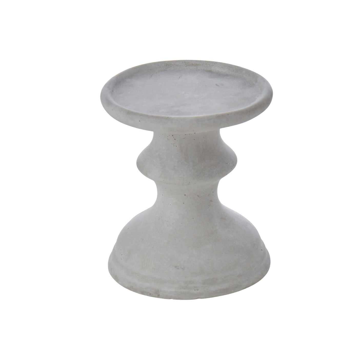 Cement Pedestal Candle Holder Grey 10.5cm