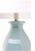Side view of Enchantment ceramic table lamp with elegant curved silhouette