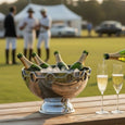 Equestrian Buckle Champagne Bucket 38.5cm in a styled entertaining setting