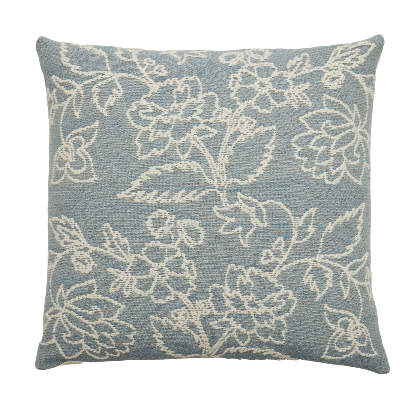 Serra Jacquard European Cushion Blue 60cm Set/2