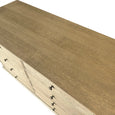 Close-up of Georgia 8 Drawer Dresser dark oak top showing natural timber grain