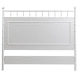 Grand Bahama King bedhead in white by Xavier Furniture featuring elegant faux bamboo timber detailing for a Hamptons style bedroom.