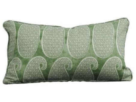 Paisley Green Lumbar Cushion