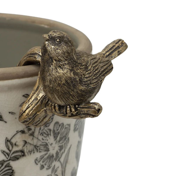 Hanging Bird Décor Gold Tail Up (4PC)