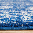 Side profile of the Harley Navy Rug showing its soft 10mm polypropylene pile.