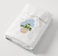 Heritage Bloom Hand Towel Set of 2 (1 Plain) - Hamptons Style