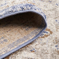 Folded detail of the Hunter Ocean Rug showing backing construction and soft textured pile