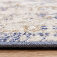 Edge detail of the Hunter Ocean Rug showing soft pile texture and finished blue border