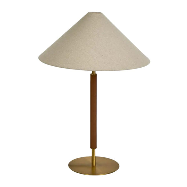 Huntley Leather & Brass Table Lamp