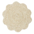 Sonny Husk placemat woven from natural cornhusk with soft scalloped edge