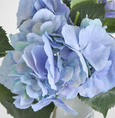 Close-up of premium faux lavender hydrangea blooms highlighting the realistic petals, soft colour variations and lifelike detailing.