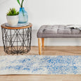 Navy and white Isla Runner adding blue pattern to a relaxed coastal interior