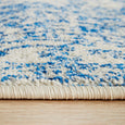 Side profile of Isla White and Navy Runner showing its 10mm pile height