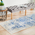 Isla White and Navy Runner styled in a light Hamptons interior with timber flooring