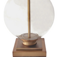 Ivy Small Antique Brass And Glass With Natural Linen Shade