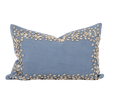 Kauri Embroidery Blue Lumbar Cushion