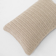 Crochet Beige Lumbar Cushion