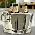 Large Champagne Party Tub with Logo 49cm in a styled entertaining setting