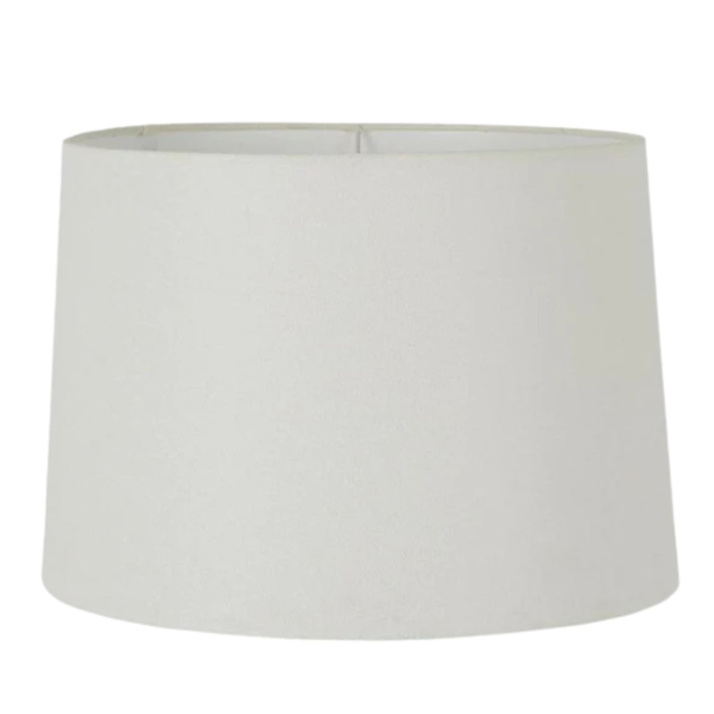 Large ivory linen drum lamp shade with a timeless tapered silhouette for Hamptons and coastal interiors.