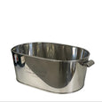 Large Oval Stainless Steel Champagne Bucket 58cm with product details visible