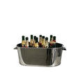 Large Oval Stainless Steel Champagne Bucket 58cm with product details visible