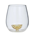 Lemon Slice Glass Tumbler 10cm - Hamptons Style