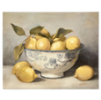 Lemons In Blue Bowl Canvas