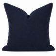 Linen Navy Cushion 50cm crafted from 100% linen in a rich navy blue tone with a classic knife-edge finish