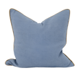 Linen Piped Blue & Mustard Lounge Cushion 55cm